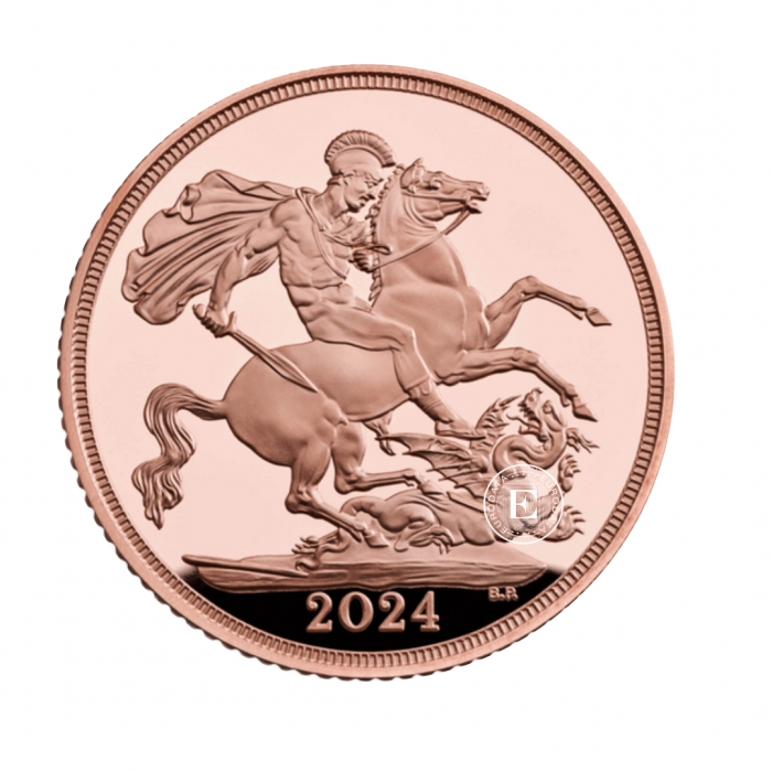 3.66 g pół suwerenna król Karol III, Wielka Brytania 2024