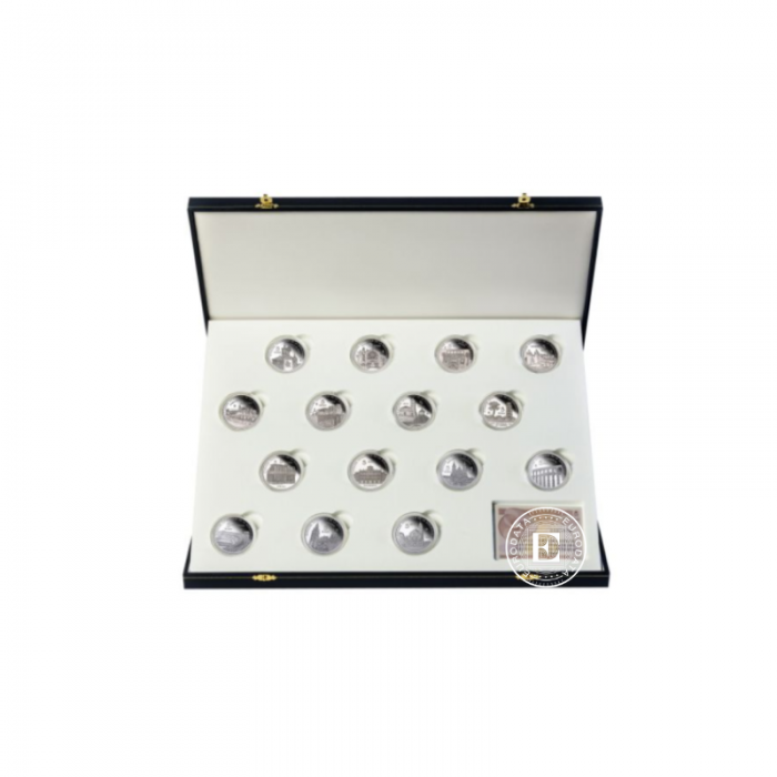 148.5 g silver PROOF coin set World Heritage Cities, Spain 2014-2015