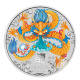 1 kg sidabrinė spalvota moneta Lunar III -  Drakono metai, Australija 2024