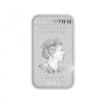 1 oz (31.10 g) silver coin Dragon, Australia 2021