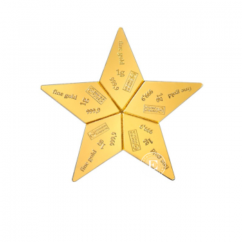 5 x 1 g investicinio aukso luitas CombiBar Star, Valcambi 999.9