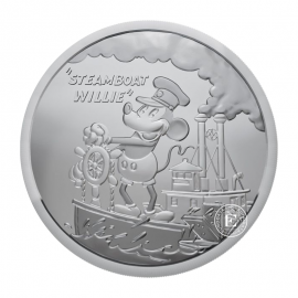 1 oz (31.10 g) srebrna moneta Mickey Mouse - Steamboat Willie, Fidżi 2024