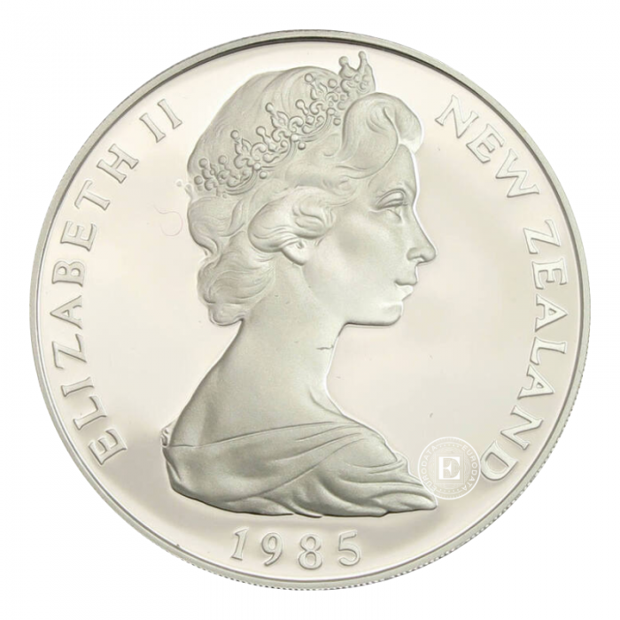 1 Dollar (27.20 g) pièce d'argent Black Stilt, Nouvelle-Zélande 1985