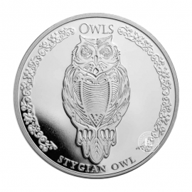 1 oz (31.10 g) pièce d'argent Stygian  Owl, République du Tchad 2024