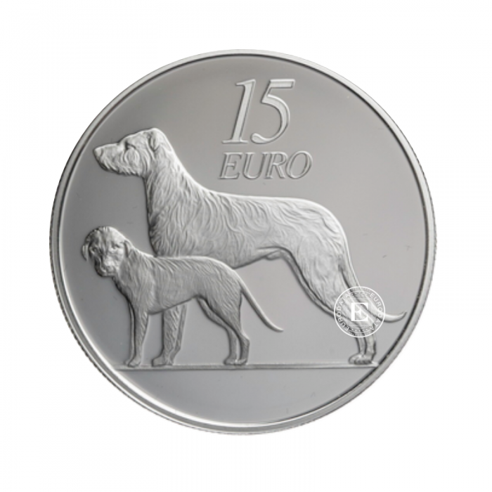 15 Eur (28.28 g) sidabrinė PROOF moneta Airijos vilkšunis, Airija 2012