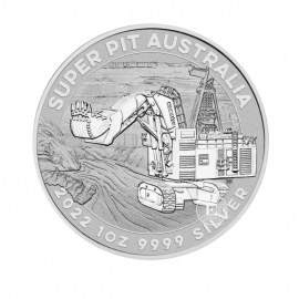 1 oz (31.10 g) Silbermünze Super Pit, Australien 2022