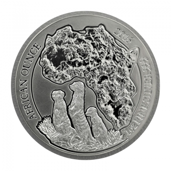 1 oz (31.10 g) sidabrinė moneta Surikatas, Ruanda 2016