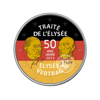 2 Eur spalvota moneta Eliziejaus sutarties 50-metis - F, Vokietija 2013