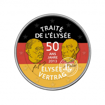 2 Eur spalvota moneta Eliziejaus sutarties 50-metis - J, Vokietija 2013