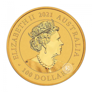 1 oz (31.10 g) auksinė moneta Australijos Gulbė, Australija 2021