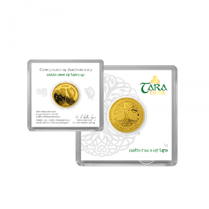 1 g gold coin Gold tree of life Tara, Germany 2025