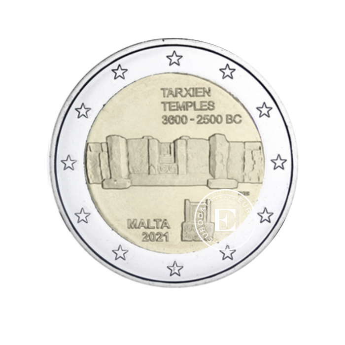 2 Eur moneta Tarxien šventyklos, Malta 2021