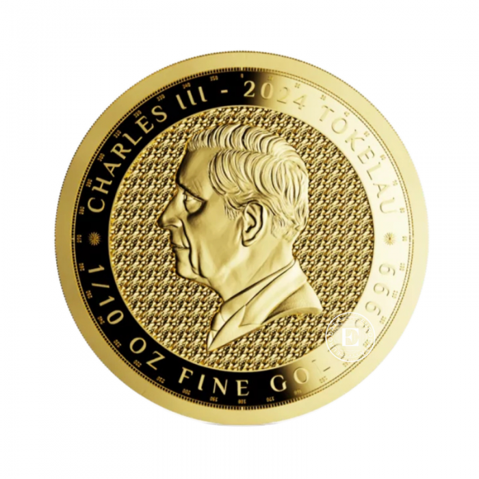 1/10 oz (3.11 g) auksinė moneta Terra, Tokelau 2024