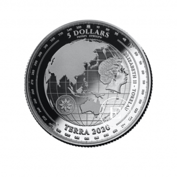 1 oz (31.10 g) sidabrinė moneta Terra, Tokelau 2020
