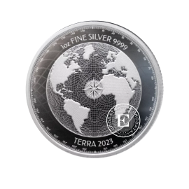 1 oz (31.10 g) srebrna moneta Terra, Tokelau 2023