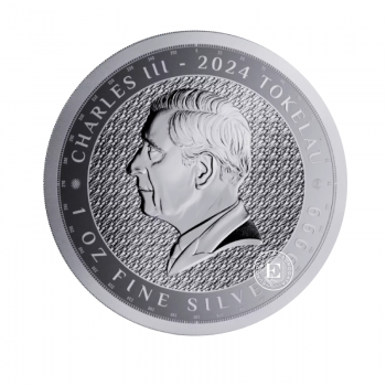 1 oz (31.10 g) srebrna moneta Terra, Tokelau 2024