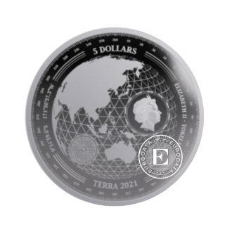 1 oz (31.10 g) sidabrinė moneta Terra, Tokelau 2021