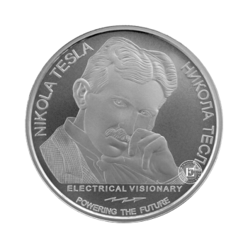 1 oz (31.10 g) sidabrinė moneta Nikola Tesla - Energetikos medicina, Serbija 2026