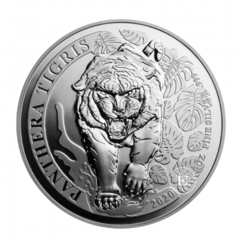 1 oz (31.10 g) sidabrinė moneta Tigras, Laosas 2020