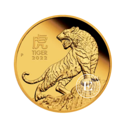 1/10 oz (3.11 g) złota moneta Rok Tygrysa, Australia 2022