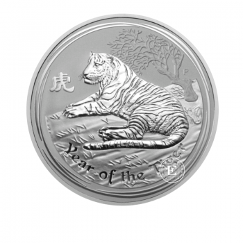 1 oz (31.10 g) sidabrinė moneta Lunar II - Tigro metai, Australija 2010