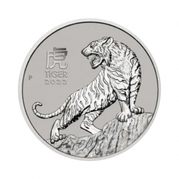 1 oz (31.10 g) platininė moneta Lunar III - Tigro metai, Australija 2022