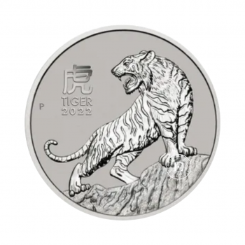 1 oz (31.10 g)  pièce d'platine Lunar III - Year of  Tiger, Australie 2022