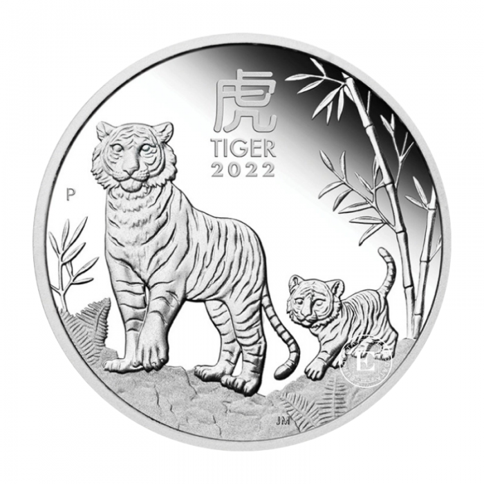 1/2 oz (15.55 g) Silbermunze  PROOF Year of the Tiger, Australien 2022