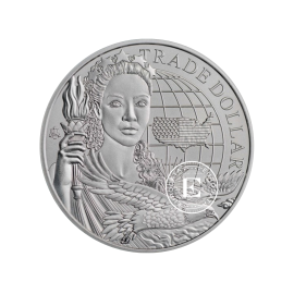 1 oz  (31.10 g) pièce d'argent Modern Trade Dollar, Saint Helena 2023 