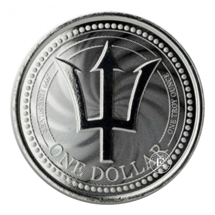 1 oz (31.10 g) silver coin Trident, Barbados 2019