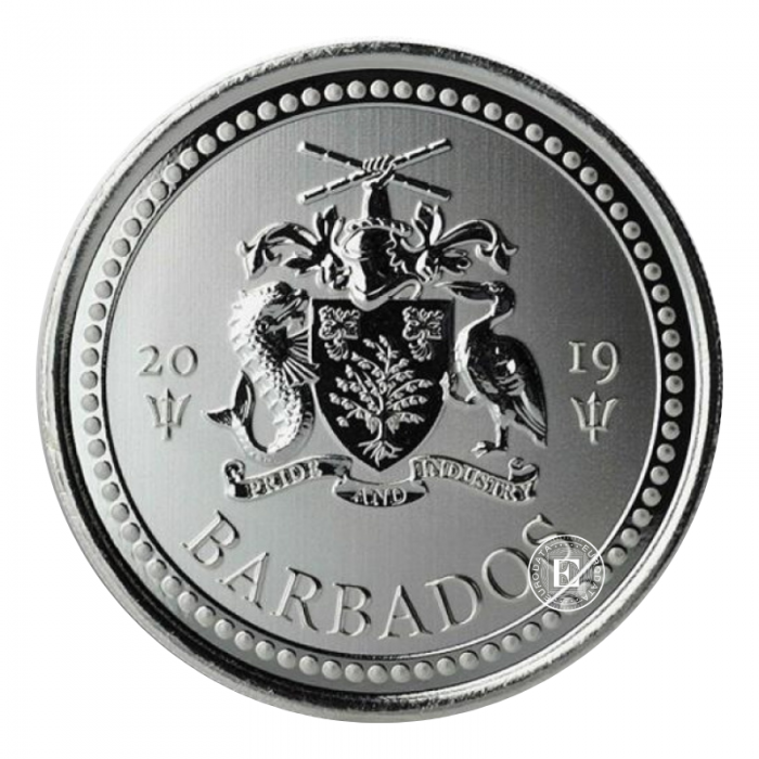 1 oz (31.10 g) silver coin Trident, Barbados 2019