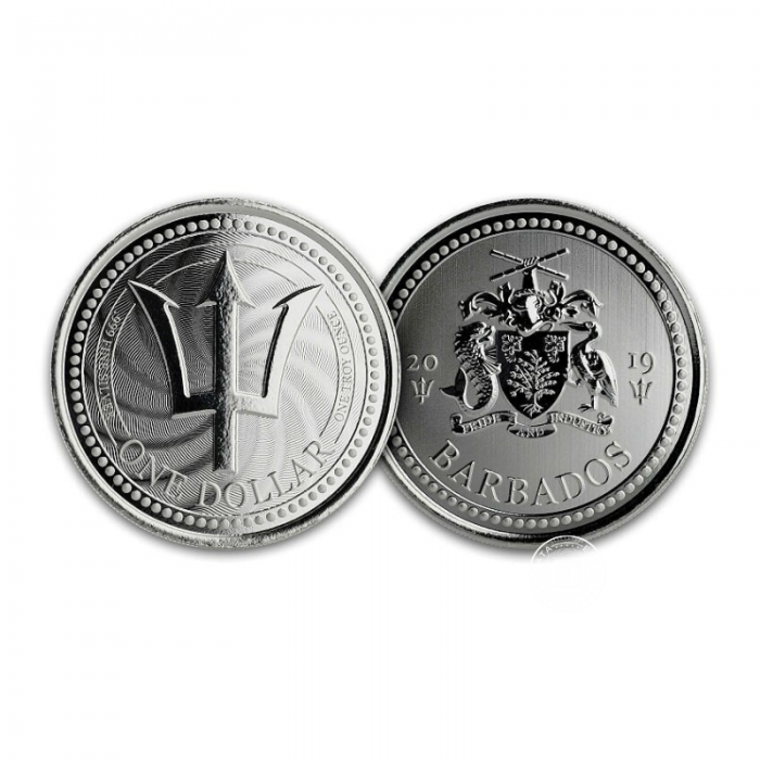 1 oz (31.10 g) silver coin Trident, Barbados 2019