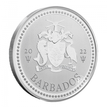 1 oz (31.10 g) sidabrinė moneta Trišakis, Barbadosas 2022