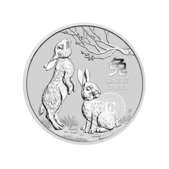 1 kg sidabrinė moneta Lunar III - Triušio metai, Australija 2023