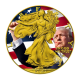1 oz (31.10 g) silver coin American Eagle - Donald Trump - Survivor, USA 2024 (gold plated)