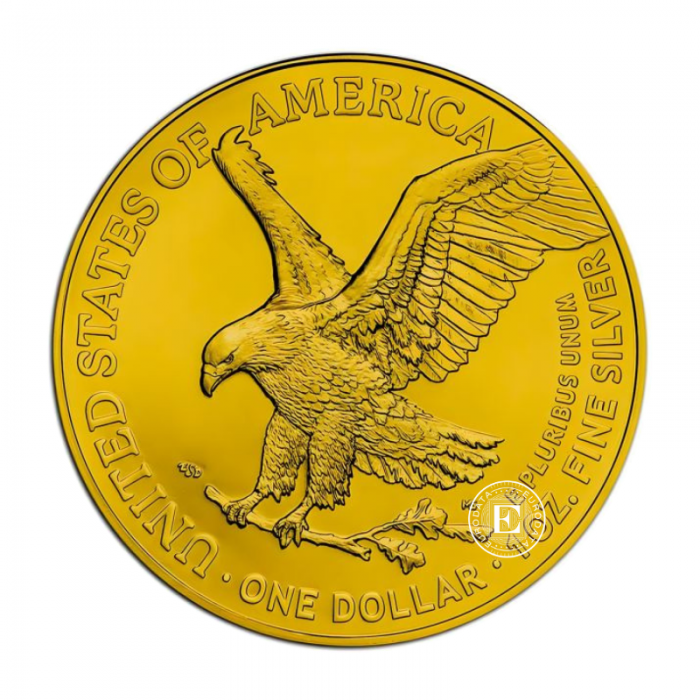 1 oz (31.10 g) silver coin American Eagle - Donald Trump - Survivor, USA 2024 (gold plated)