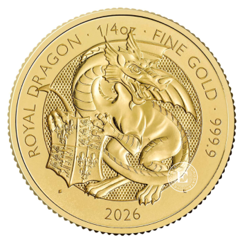 1/4 oz (7.78 g) auksinė moneta Tudor Beasts - Drakonas, Didžioji Britanija 2026