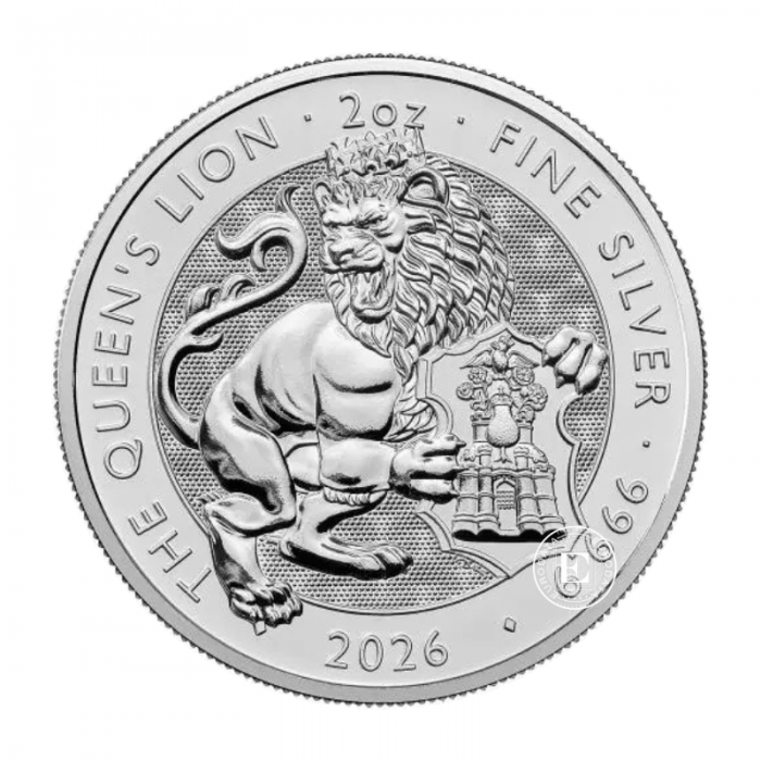 2 oz (62.20 g)  silver coin The Royal Tudor Beasts - Queen's Lion, Great Britain 2026