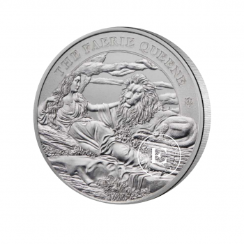 1 oz (31.10 g) sidabrinė moneta Una ir liūtas (The Faerie Queene), Šv. Helena 2024