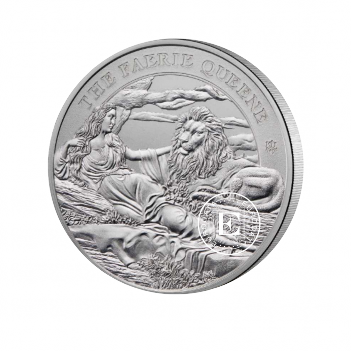 1 oz (31.10 g) sidabrinė moneta Una ir liūtas (The Faerie Queene), Šv. Helena 2024
