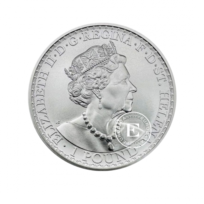 1 oz (31.10 g) silver coin Una and the Lion, St. Helena 2022