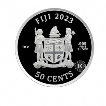1 oz (31.10 g) sidabrinė moneta Azijos mitinės būtybės – Vienaragis, Fidžis 2023