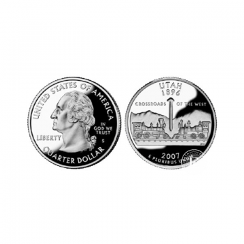 1/4 dollar silver coin, USA (Random Designs)