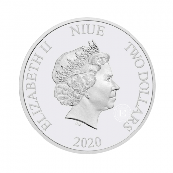 1 oz (31.10 g) sidabrinė moneta Star Wars - Darth Vader, Niujė 2020