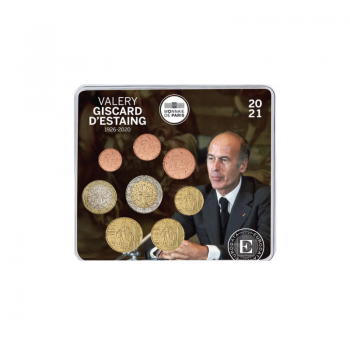 3.88 Eur monetų rinkinys Valery Giscard d'Estaing, Prancūzija 2021
