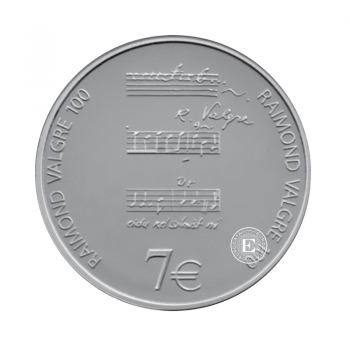 7 Eur (28.28 g) sidabrinė PROOF moneta 100-osios Raimondo Valgrės gimimo metinės, Estija 2013