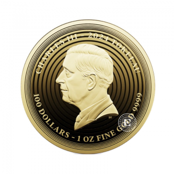 1 oz (31.10 g) auksinė moneta Vincento van Gogo piktograma, Tokelau 2024