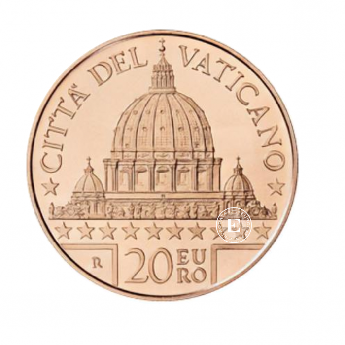 20 Eur (15 g)  moneta na karcie Saint Peter’s Basilica, Watykan 2022