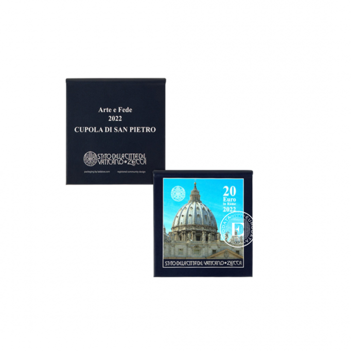 20 Eur (15 g)  moneta na karcie Saint Peter’s Basilica, Watykan 2022