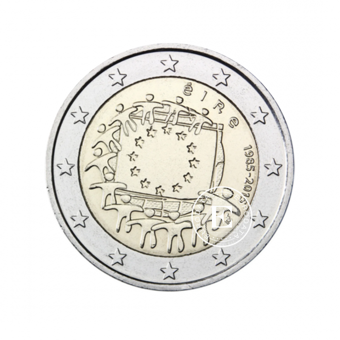 2 Eur moneta 30-lecia flagi UE, Irlandia 2015